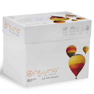 Afbeelding van Ofituria 2500 vellen A4 multifunctioneel papier voor printers en kopieerapparaten, wit, werkomgevingen thuisgebruik, 80 g/m²