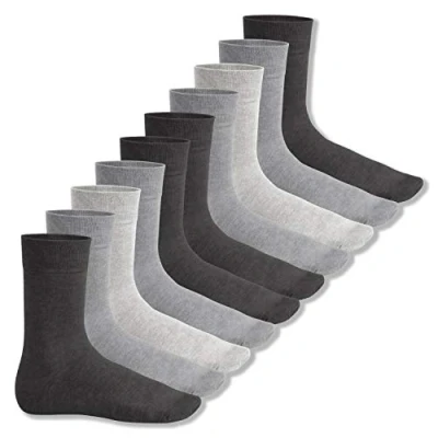 Afbeelding van Footstar katoenen sokken voor heren en dames, 10 paar, klassieke Everyday, Classic Grey, 43 46 EU