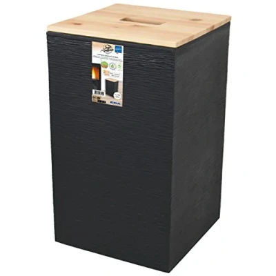 Afbeelding van EDA Jura Montania STONE 36 L pelletbox voor 20 kg pellets zwart 29,5 x 50,6 cm