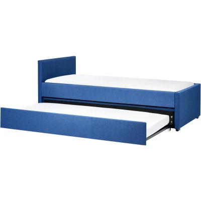 Afbeelding van Beliani MARMANDE Onderschuifbed Blauw 80 x 200 cm Polyester