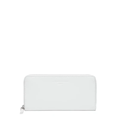 Afbeelding van LIEBESKIND BERLIN Leren Portemonnee Paper Bag Carter Sally Ziparound Wallet Cream White Wit