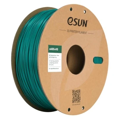 Afbeelding van eSUN eABS+ filament 1,75 mm, eABS+HS ABS Plus 3D printerfilament, hoge snelheid, maatnauwkeurigheid +/ 0,05 spoel van 1 kg (2,2 lbs) voor snel printen, groen