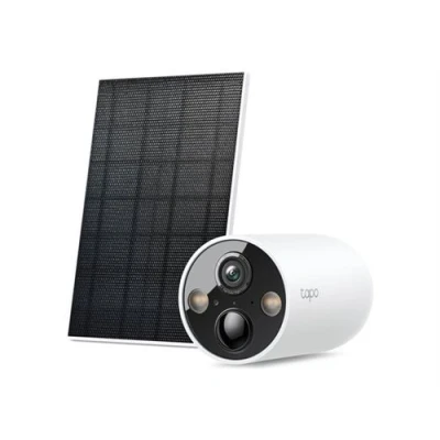 Afbeelding van Tapo C425 KIT V1.26 Netwerkbewakingscamera openlucht weerbestendig kleur (Dag en nacht) 4 MP 2560 x 1440 2K vastgesteld brandpunt audio draadloos Wi Fi 2.4GHz radio H.264 met A201 zonnepaneel