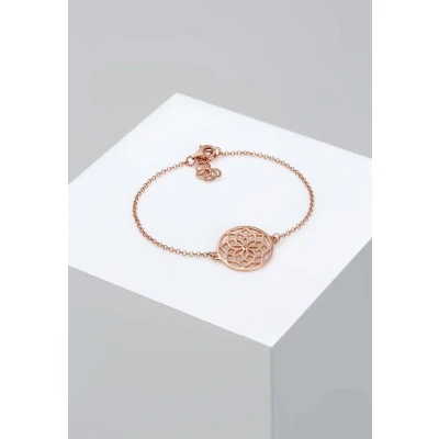 Afbeelding van Elli Ornament Flower Armband roségoldcoloured, Dames, Maat: 17, Roségold coloured