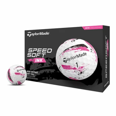 Afbeelding van TaylorMade SpeedSoft Ink Golfballen 2024 Roze 12 Stuks