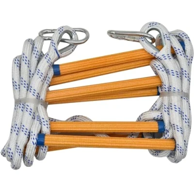 Afbeelding van TINMAGI Noodladder, brandveiligheidsladder, 10 m, met karabijnhaken, brandvertragende reddingsladder, voor balkons, ramen, brandbestrijdingsladder, snel gebruik