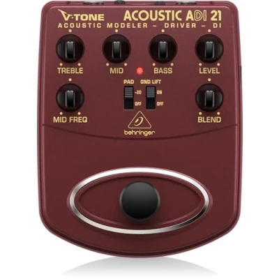 Image de Behringer ADI21 Préampli Acoustique à Modélisation pour Enregistrement Direct/Boîte de Direct Passive DI