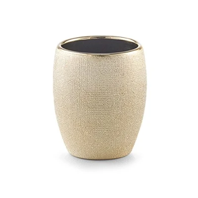 Afbeelding van Zeller tandenborstelhouder keramiek goud glitter D8 x H10 cm