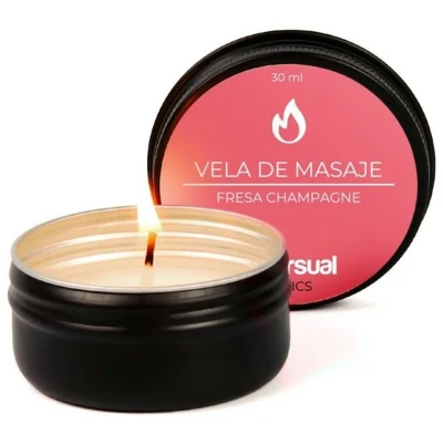 Afbeelding van Massagekaars Diversual Aardbeien Champagne 30 ml