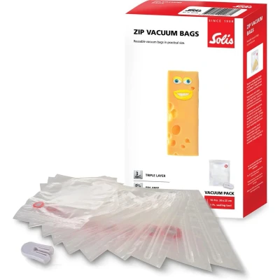 Afbeelding van Solis Ziplock Vacuümzakken 20 x 23 cm Vacuumeerzakken 10 stuks