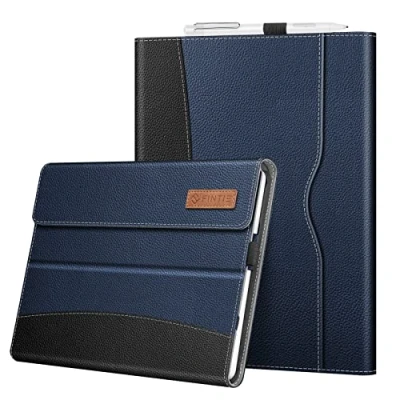 Afbeelding van FINTIE beschermhoes voor Microsoft Surface Go 3 2021 / 2 2020 2018 meerhoekige beschermhoes, verstelbaar, folio, met documentenvak, marineblauw