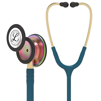Image de 3M Littmann Stéthoscope de Surveillance Classic III, Tubulure Bleu Caraïbes, Rainbow Edition, 69 cm, 5807