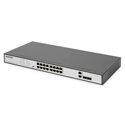 Afbeelding van Digitus DN 95342 1 Netwerk switch 16 + 2 poorten 10 / 100 MBit/s PoE functie