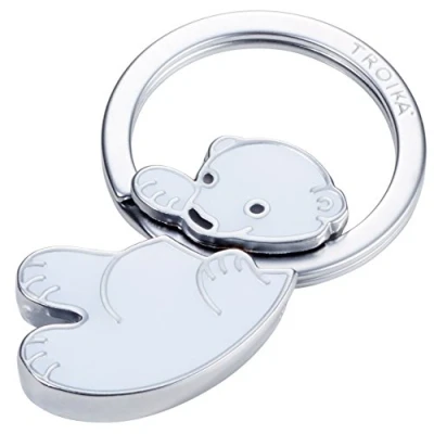 Afbeelding van Troika Polar baby NG KR8 03/MA sleutelhanger ijsbeer NATIONAL Geographic gegoten metaal/email verchroomd wit Original, zilver, 55 x 23 6 mm, modern, zilver., Modern