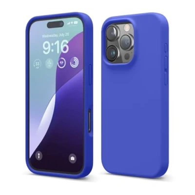 Afbeelding van elago Compatibel met iPhone 16 Pro hoesje, hoogwaardige vloeibare siliconen hoes, volledige beschermhoes, schokbestendig, slanke telefoonhoes
