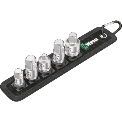 Afbeelding van Wera 781/5 Set 1 05042680001 Dopsleutel bitinzetset Aandrijving 1/4, 3/8 Uitvoering Binnen vierkant (Robertson) 5 onderdelen