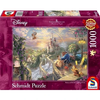 Image de SCHMIDT SPIELE Thomas Kinkade + Disney Puzzle Adulte La Belle Et Bete 1000 Pieces
