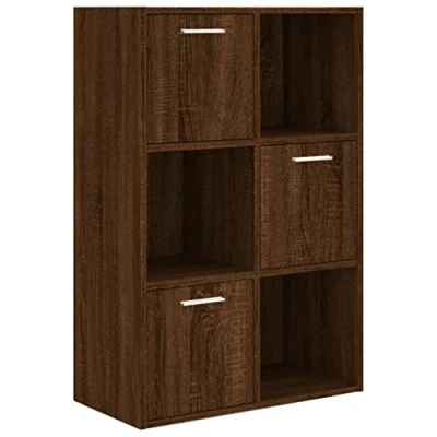 Afbeelding van vidaXL Opbergkast, eiken, bruin, 60 x 29,5 90 cm