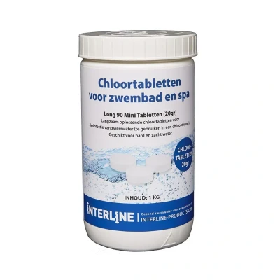 Afbeelding van Interline Chloortabletten 20 1 Kg Wit Zwembad Schoonmaak
