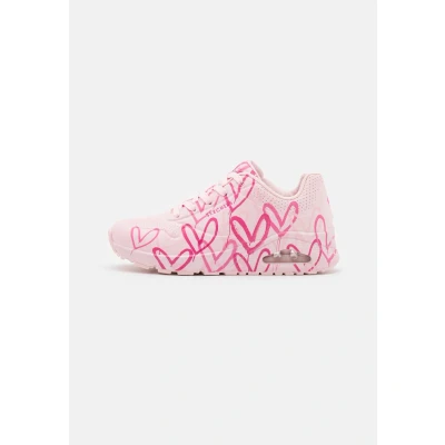 Afbeelding van Skechers Sport UNO Sneakers laag, Dames, Maat: 36.5, Pink multi color Hoogwaardig imitatieleer