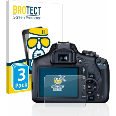 Afbeelding van BROTECT Screenprotector voor Canon EOS 2000D Folie Beschermfolie Beschermglas matte (3 Stuks)