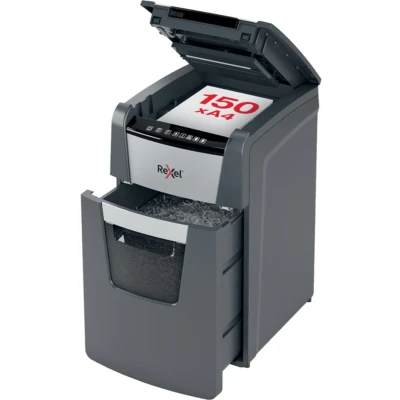 Afbeelding van Rexel Optimum AutoFeed+ 150M Papierversnipperaar 150 vellen Micro cut 2 x 15 mm P 5 44 l Ook geschikt voor Paperclips, Nietjes, Creditcards