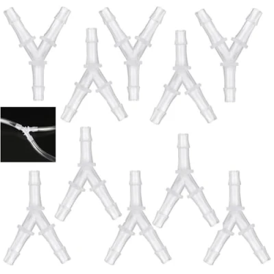 Afbeelding van LiJuanWang Aquarium Luchtslang fittingen,10 stuks Adapters,Luchtslang Connectoren,Aquarium Slang Connector,Buitendiameter: 4,8 mm