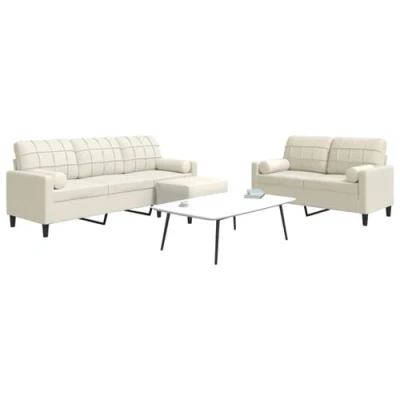 Image de vidaXL Ensemble de canapés 3 pcs avec coussins et traversins velours3278429
