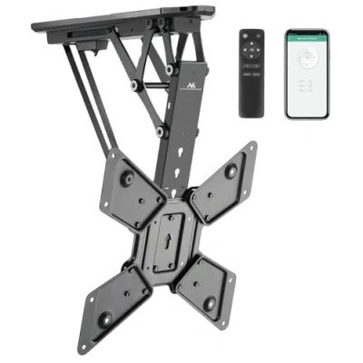 Afbeelding van Maclean Elektrische TV beugel voor plafondmontage TUYA steun, max VESA 600x400, afstandsbediening, 23&quot; 55&quot;, 30kg, MC 492