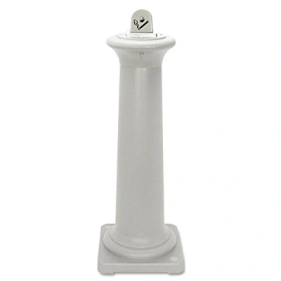Afbeelding van Rubbermaid Commercial Products FG9W3100SSBLA asbak op basis Infinity roestvrij staal zwart