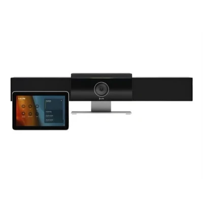 Image de Poly Studio pour Microsoft Teams Medium Room kit de vidéo conférence (contrôleur tactile GC8, barre USB Studio) certifié Teams, Zoom noir