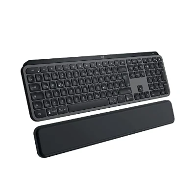 Image de Logitech MX Keys S Clavier rétroéclairé sans fil Bluetooth LE QWERTZ Allemand commutateur : commutateurs à clé ciseaux graphite avec Palm Rest