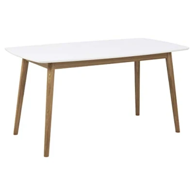 Afbeelding van Eetkamertafel Ulfborg wit 80x150x75,5 cm Bruin Hout