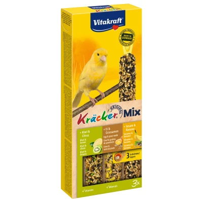 Afbeelding van Vitakraft Kanarie Kracker 3 stuks Vogelsnack Sinaasappel&amp;Sesam&amp;Kiwi