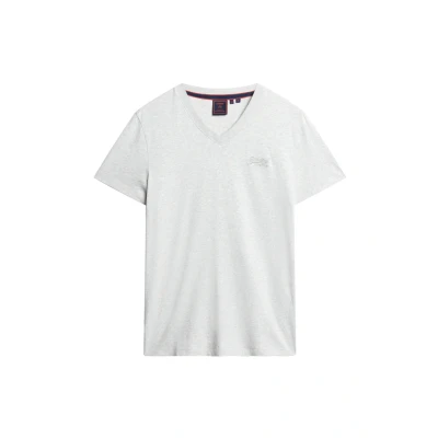 Afbeelding van Superdry Vintage LOGO Vneck Tshirt basic, Heren, Maat: Large, Glacier grey marl