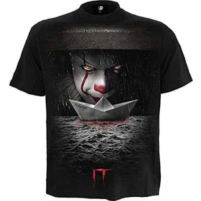 Afbeelding van WB Horror It Storm Drain T shirt zwart, zwart.