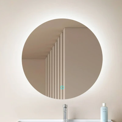 Afbeelding van Lucande LED spiegel Celestiel, rond, verwarmbaar, CCT, Ø 60 cm