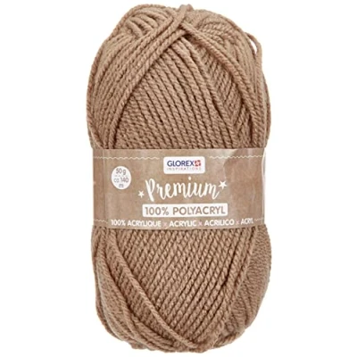Afbeelding van Glorex 5 1001 00 hoogwaardige wol 100% acryl eenvoudig te gebruiken veelzijdig warm, zacht, krast niet 50 g ca. 140 m