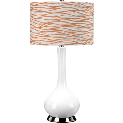 Afbeelding van Elstead Lighting LED Tafellamp MILO 1X E27 Max 60W Polished Nickel, White, Orange