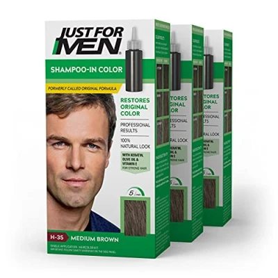 Afbeelding van Just For Men Haarkleurshampoo (3 stuks)