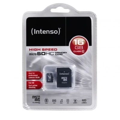 Afbeelding van Intenso High Performance microSDHC kaart 16 GB Class 10 Incl. SD adapter