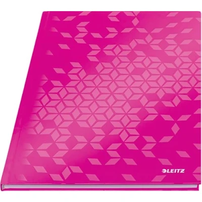 Image de Leitz wow cahier broché 80 pages format a4 petits carreaux rose brillant 46261023