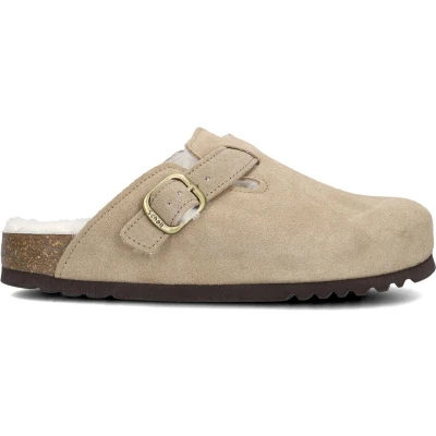 Afbeelding van SCHOLL FAE NEW F Suede SA Womens Dark Beige FALSO Clogs Maat 42