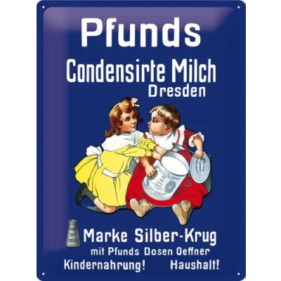 Afbeelding van Metalen Plaat Pfunds Milch 30 x 40 cm