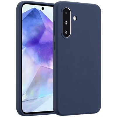 Afbeelding van Accezz Hoesje Geschikt voor Samsung Galaxy A36 Liquid Silicone Backcover Donkerblauw