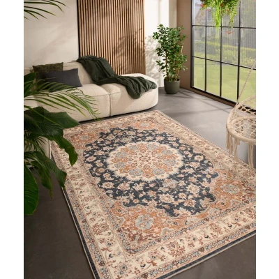 Afbeelding van Vintage Buitenkleed Valenca Nova Goud/blauw 80x150 Cm