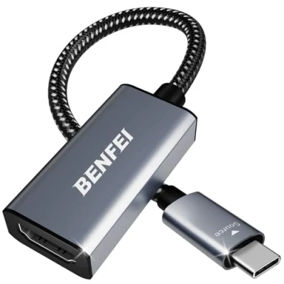 Afbeelding van Benfei USB C naar HDMI 4k Adapter to Ondersteunt 30hz (Geschikt als Thunderbolt 3/4)