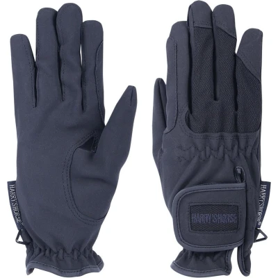 Afbeelding van Harry&#039;s Horse Rijhandschoenen Domy Suede Mesh Navy XXL
