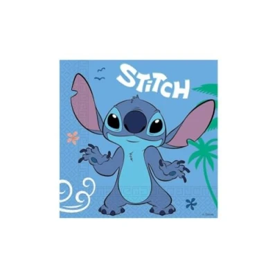 Afbeelding van ALMACENESADAN, 20 stuks papieren servetten, 33 x cm, stuks, Stitch ideaal voor feestjes en verjaardagsfeestjes
