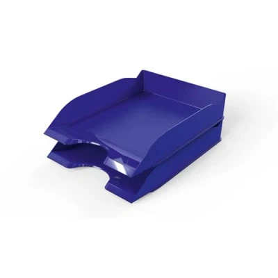 Afbeelding van Durable Basic 1701674040 brievenbak, A4, stapelbaar, blauw, 6 stuks
